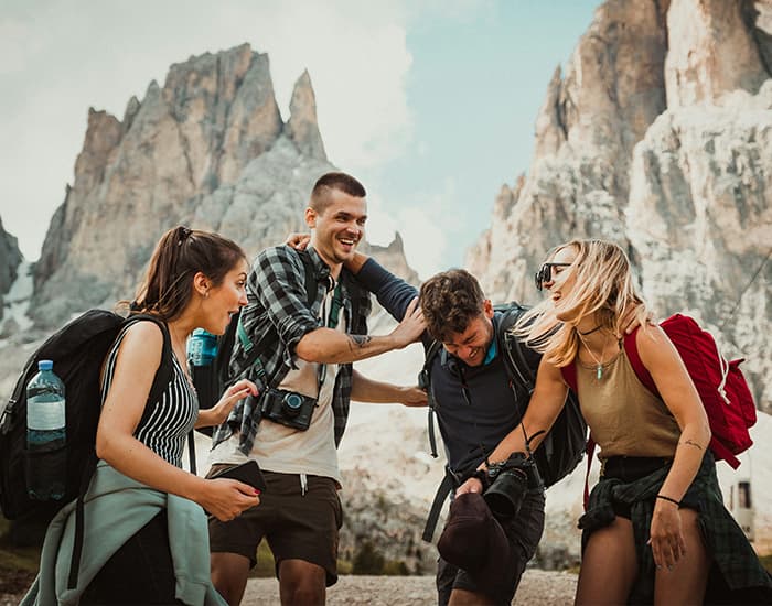 Cultural exchange students exploring the United States